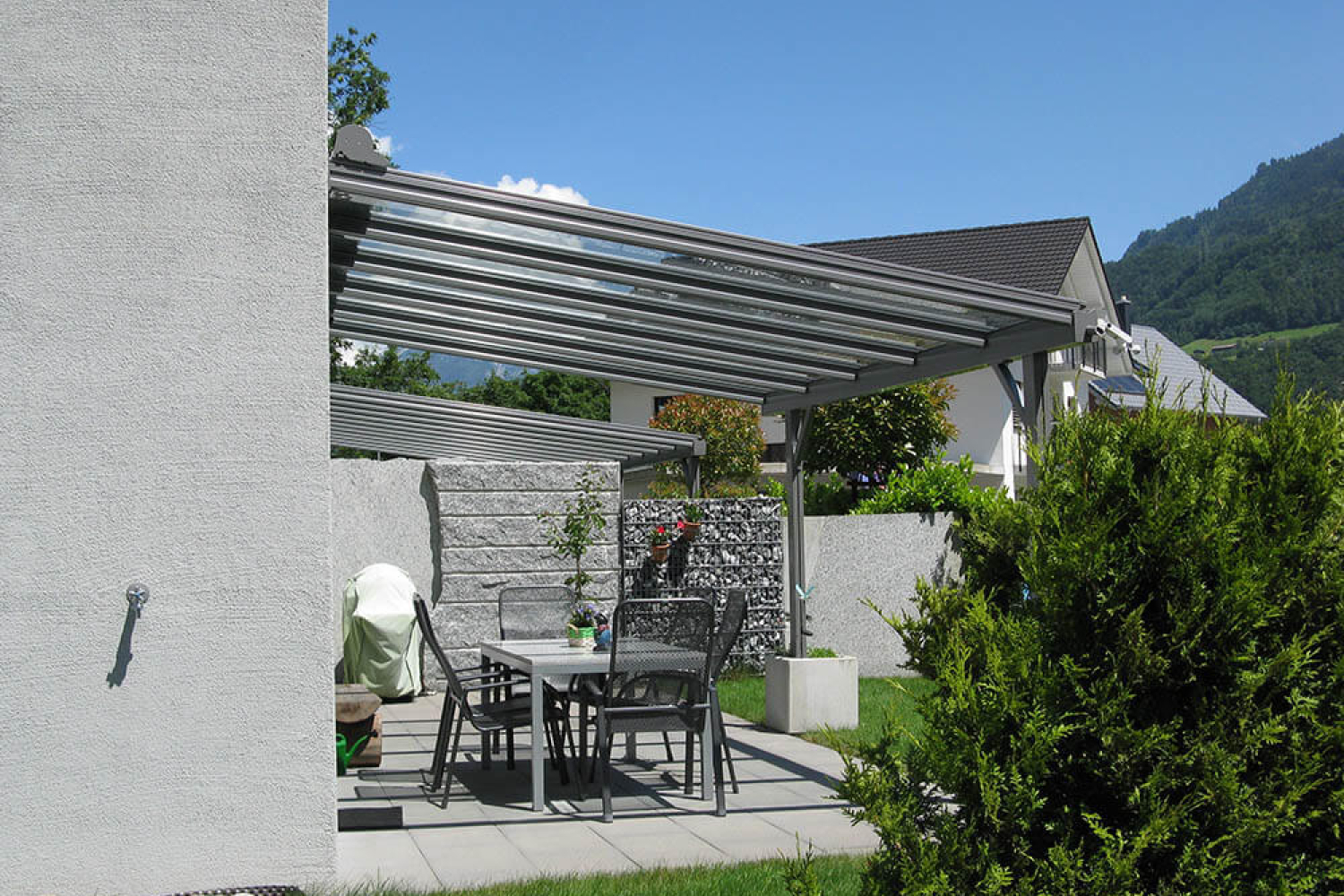 Glasdach Pergola04