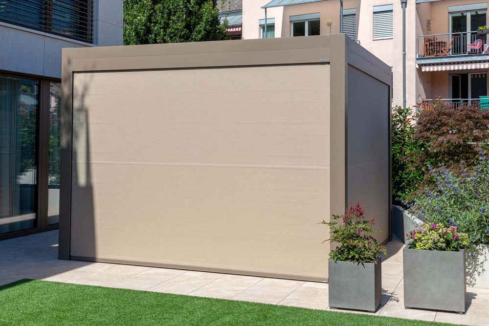 Lamellendach Stoffe Farben 1
